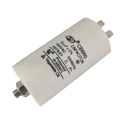 خازن موتور الکتریکی CBB 30-100Uf دوگانه گرد کلاس C برای موتور ماشین لباسشویی
