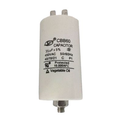 خازن موتور الکتریکی CBB 30-100Uf دوگانه گرد کلاس C برای موتور ماشین لباسشویی
