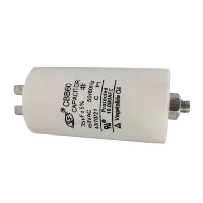 خازن موتور الکتریکی CBB 30-100Uf دوگانه گرد کلاس C برای موتور ماشین لباسشویی